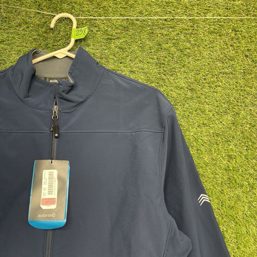 Solaris Soft Shell Jacket Mens Medium Blue Multi-Climate Weather-Resistant NWT